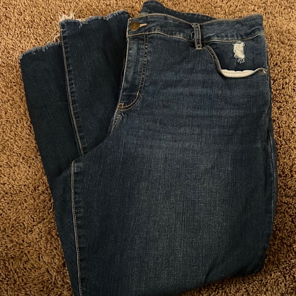 Ava & Viv Skinny cutoff jeans Size 22 W